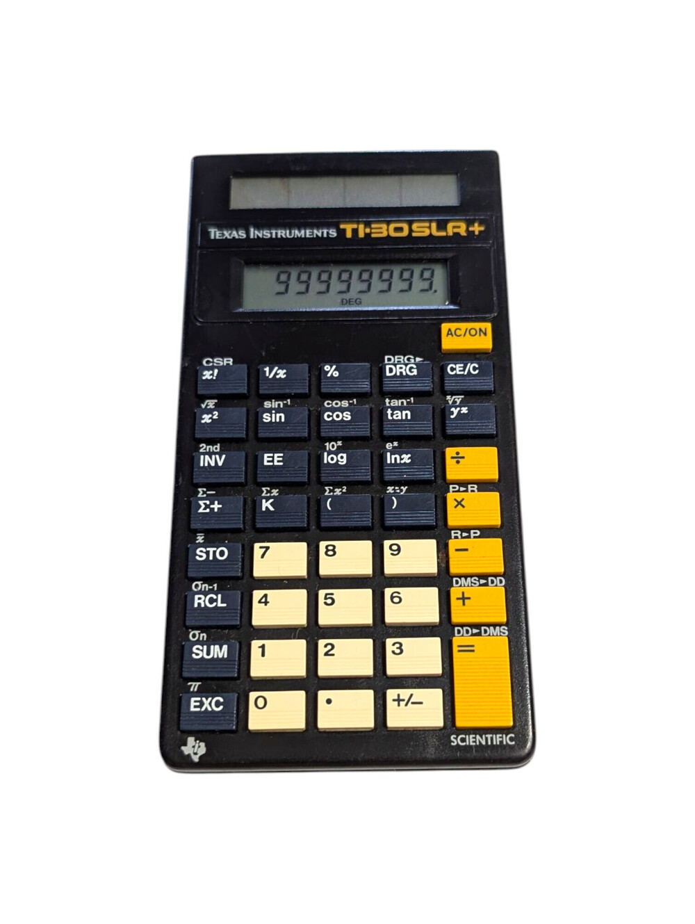 Texas Instruments TI-30 SLR+ Scientific Calculator Solar Works Missing Cover